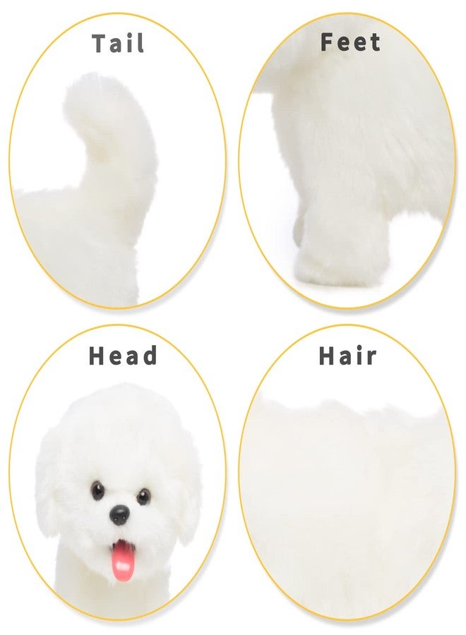 CU-MATE Interactive Maltese Simulation Dog-Realistic Puppy Electronic Toy Dog with Walking/Barking/Wagging Tail/Talking- Robotic Pet Toy Present Gift for Toddler Girls Boys - Image 5